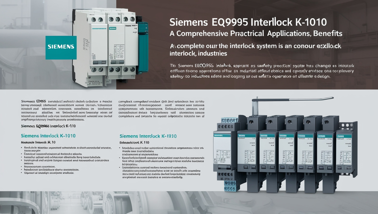 Siemens EQ9695 Interlock K-1010