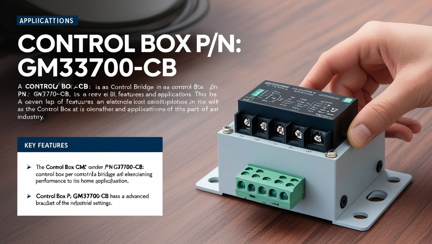 Control Box P/N: GM3700-CB