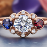 Birthstone Ring with Cubic Ronis Diamonds Esde I