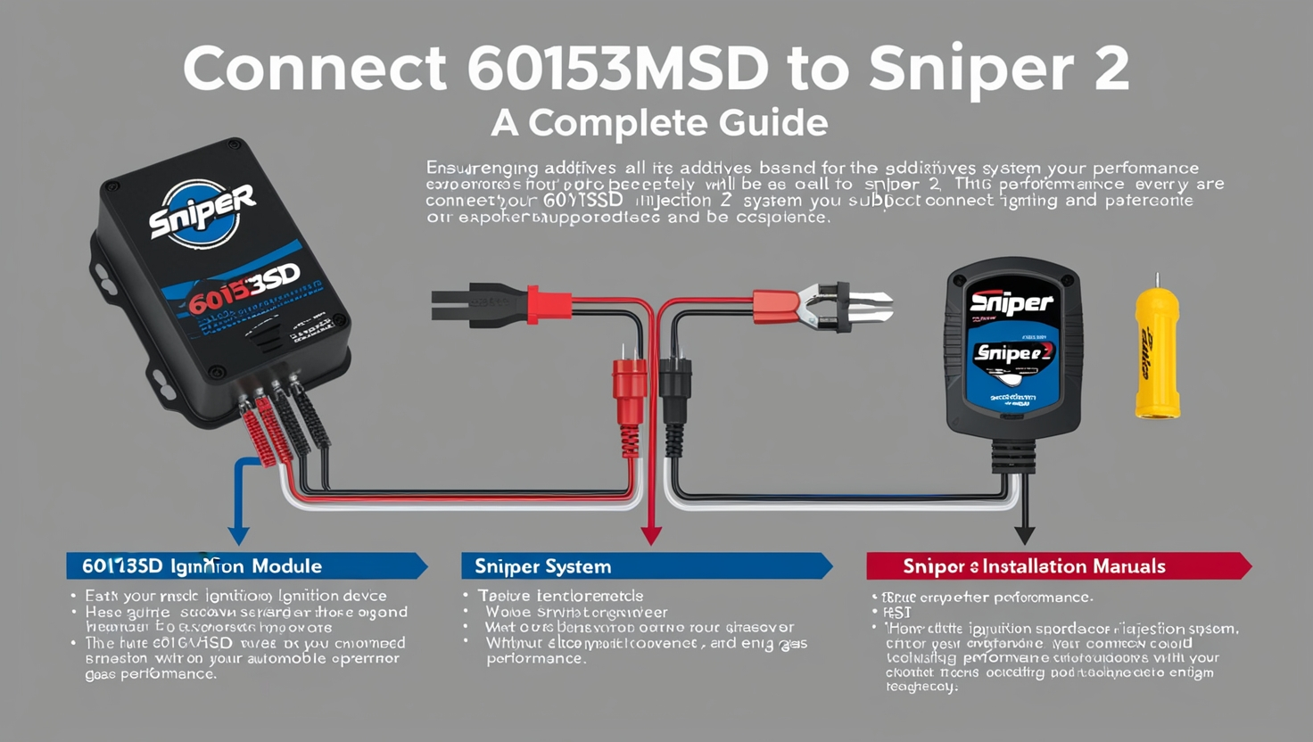 Connect 60153msd to Sniper 2